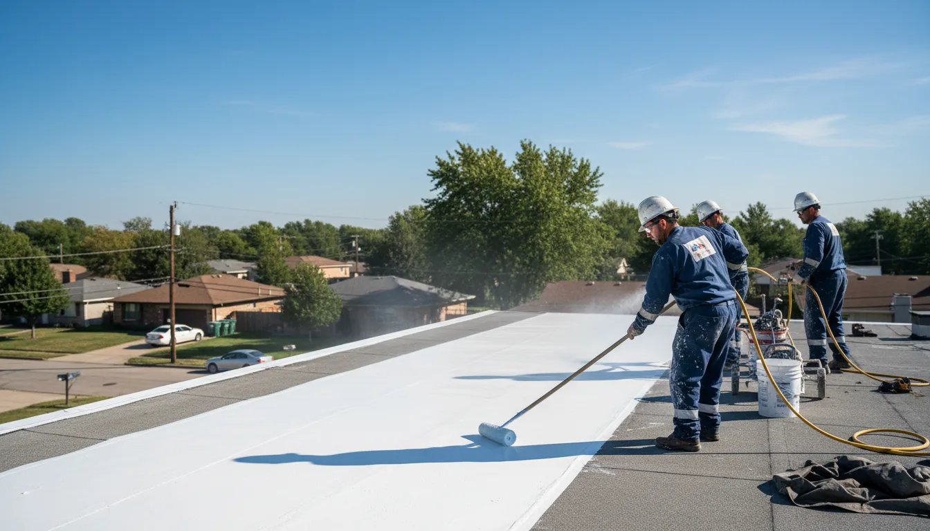 Commercial roof coating in Farmersburg, IN near me